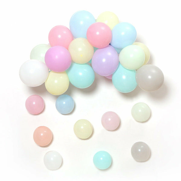100PCS 12cm Macaron Balloons Pastel Candy Balloon Birthday Party Wedding AU