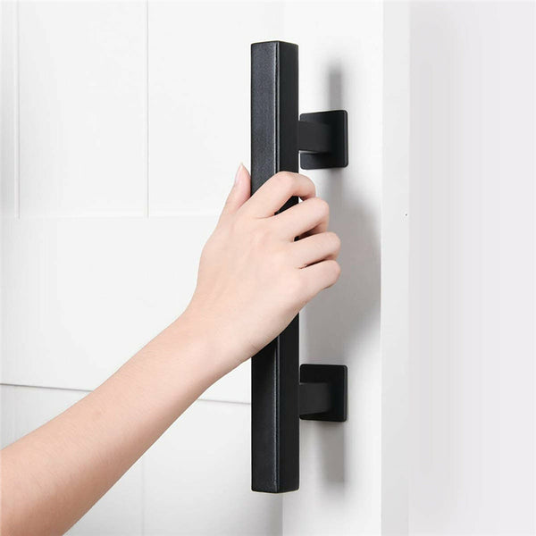 12''Barn Door Handle Black Embedded Translation Wooden Door Interior Door Handle