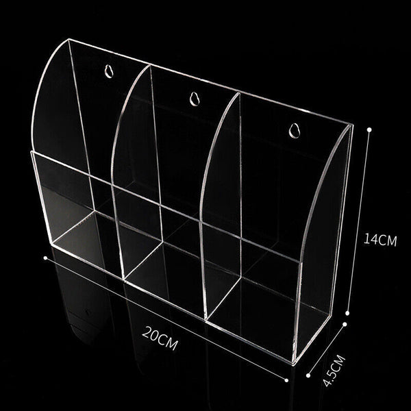 TV Remote Control Holder Wall Mount Clear Acrylic Organizer Stand Box Storage AU