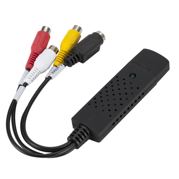 USB 2.0 VHS Tapes Tape to DVD VCR Audio Video AV Converter Capture Card Adapter