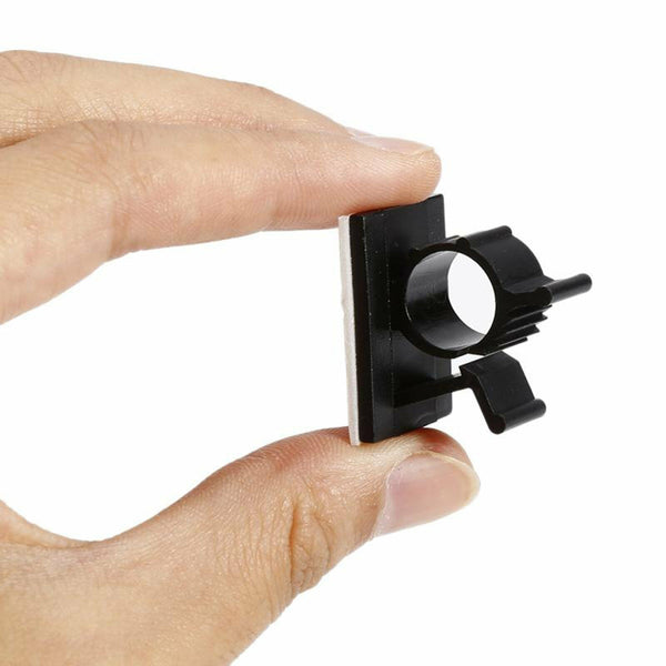 Adhesive Cord Management Cable Clip Black Wire Holder Organizer Clamp