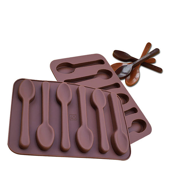 Silicone Spoon Chocolate Mold Jelly Ice Tray Mould Cake Baking Cookies Biscuits
