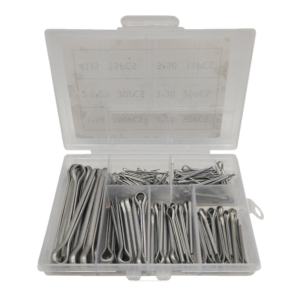 460PCS Stainless Steel Cotter Pin Assortment Set 6 Sizes Split Pins Spring Kit