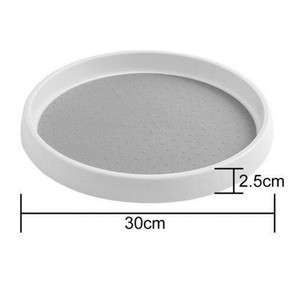 1/2PCS 25/30cm Non-Skid Turntable Pantry Tray Lazy Susan Storage Organizer Rack