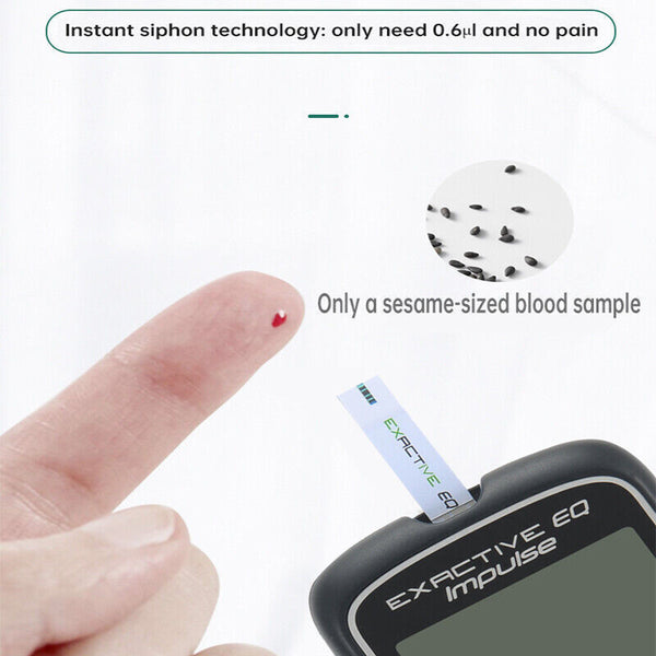 Blood Glucose Monitor Diabetes Testing Kit Blood Sugar Meter with 50 Test Strips