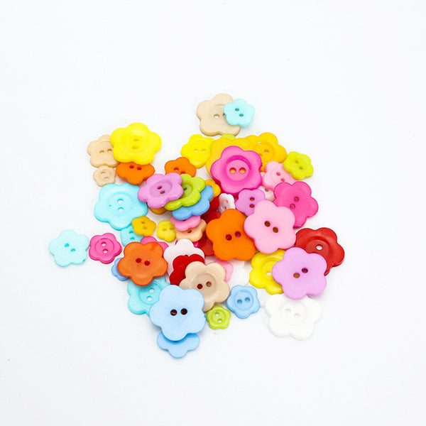 100/200X Bulk 20mm Flower Wintersweet Buttons Craft Scrapbooking Bouquet Sewing