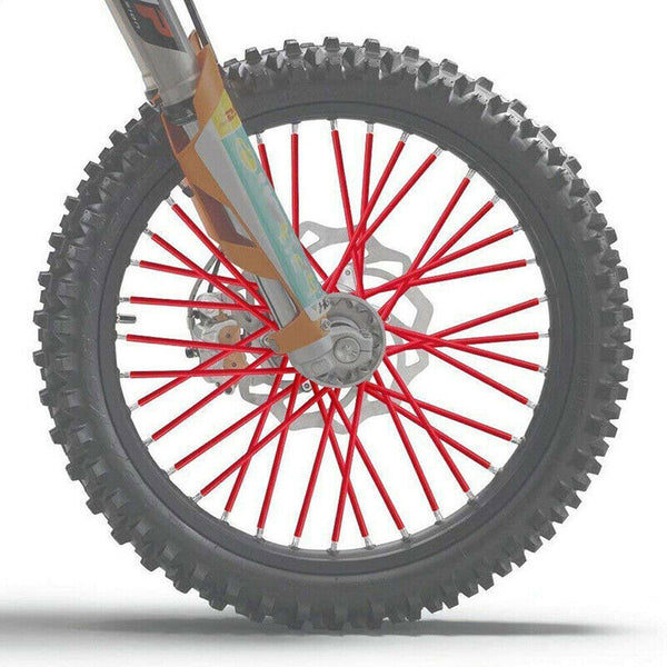 72PCS Wheel Spoke Wrap Sleeves Mountain Bike Bicycle MTB Wraps Skins Covers AU