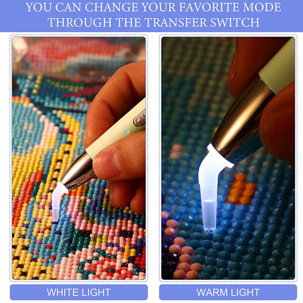 LED USB 5D Diamond Painting Pen Diamond Painting Tool Point Drill Accessories