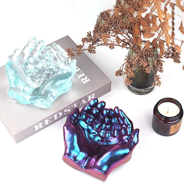 Hand Shape Silicone Ashtray Resin Mold Holder Tray Mould Casting Epoxy Crafts AU