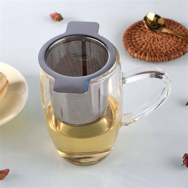 UP 3PCS Tea Infuser Loose Leaf Filter with Lid Mesh Stainless Steel Metal Cup AU