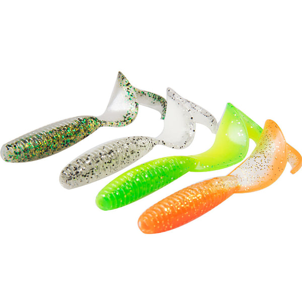 20/40x Soft Plastic Bream Fishing Lures Curly Tackle Bass Cod Tail Lure Bream AU