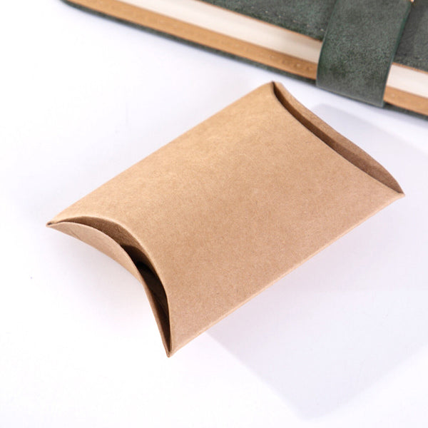 100pcs Candy Boxes Pillow Favor Gift Box Wedding Party Favour Kraft Paper