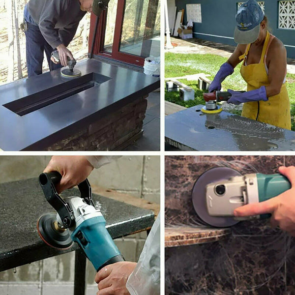 10PCS Diamond Polishing Pads Wet Dry Set for Granite Stone Concrete Marble AU