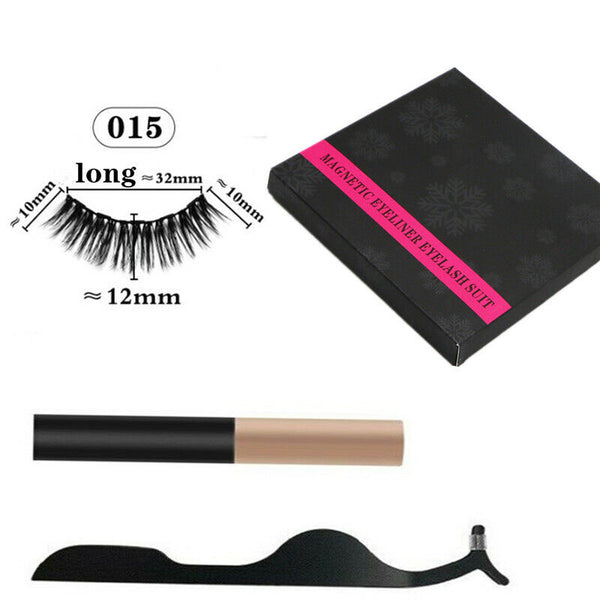 Magnetic False Eyelashes Natural Eye Lashes Extension Liquid Eyeliner Tweezer