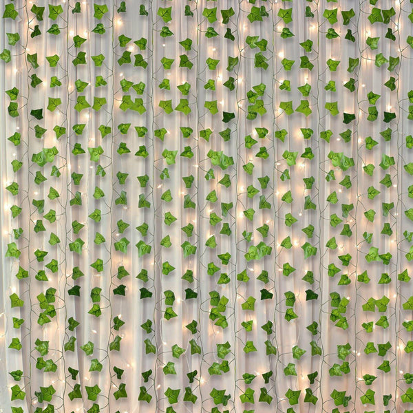 12PCS 3M LED Artificial Ivy Flower 3M Fairy String Lights Garland Wedding Xmas