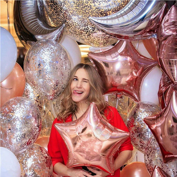 10-24pcs Balloon Set Foil Balloons Latex Confetti Balloon Party Birthday Wedding