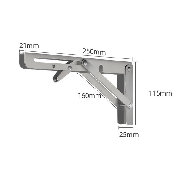 2PCS Traderight Folding Table Bracket Stainless Steel Wall Shelf Bench 10Inch AU