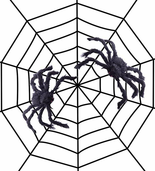 Giant Spider Web Net Halloween Props Haunted House Prop Indoor Outdoor Black AU