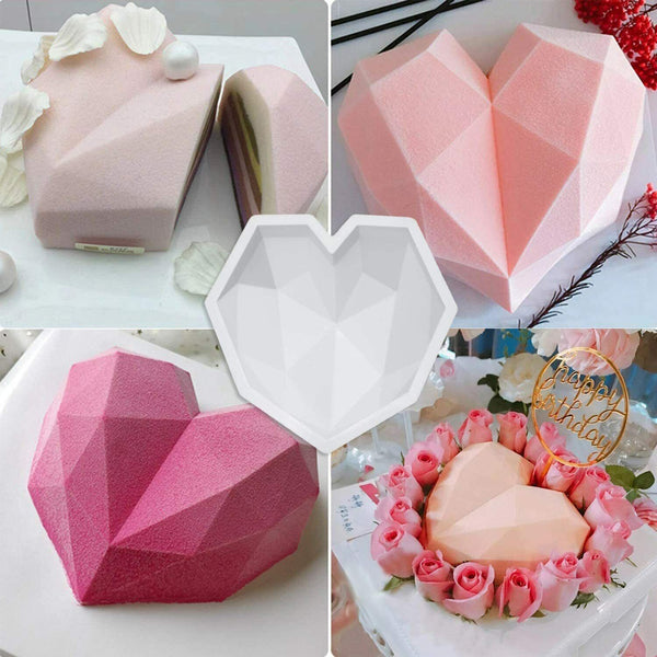 Large Heart Shape Candy Cake Chocolate Mould 3D Fondant Mold Silicone Craft DIY