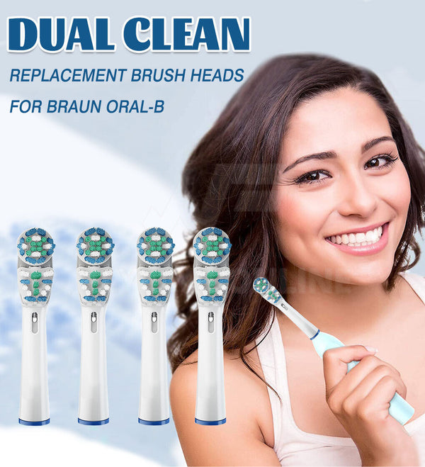 Toothbrush Heads Replacement DUAL CLEAN For Oral-B Electric Floss Flexi - Lets Party