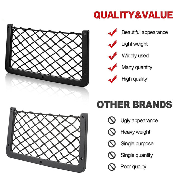 2PCS Large Storage Net Pocket For Camper Van Caravan Organiser Holder Tools New