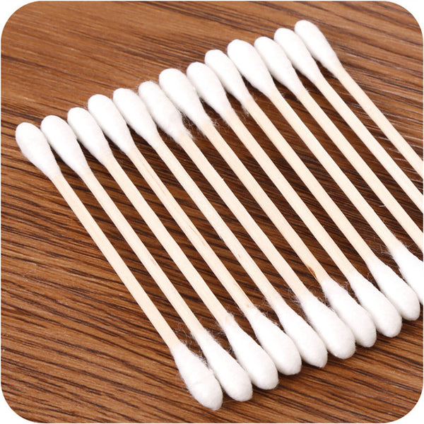 1000PCS Disposable Wooden Handle Cotton Swab Ear Buds Q-Tip Makeup Cosmetic New