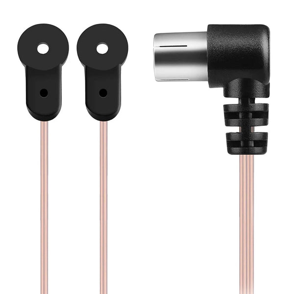 2M F Type FM Antenna 75 Ohm Male Plug For Home Radio Stereo Signal Receiver Use