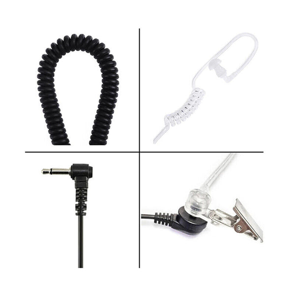 3.5mm Transparent Covert Acoustic Tube Earpiece For Motorola Radio Tool