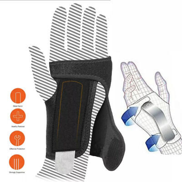 Steel Wrist Support Strain Brace Splint Carpal Tunnel Syndrome Sprain B
