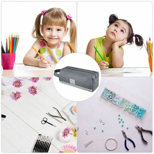 1/2PCS Pencil Case Zipper Pen Bag School Office Stationery Cosmetic Storage New