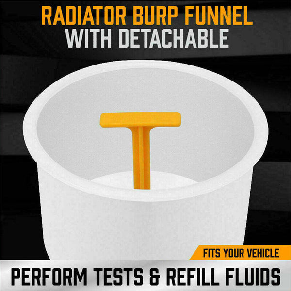 19Pc Spill Proof Radiator Coolant Refilling Funnel Kit Car W/t Universal Adaptor