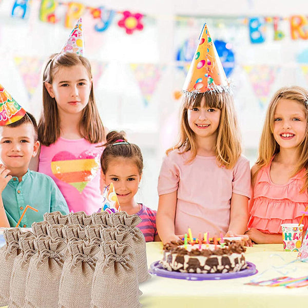 15x20cm Small Bag Natural Linen Pouch Drawstring Burlap Jute Sack Jewelry