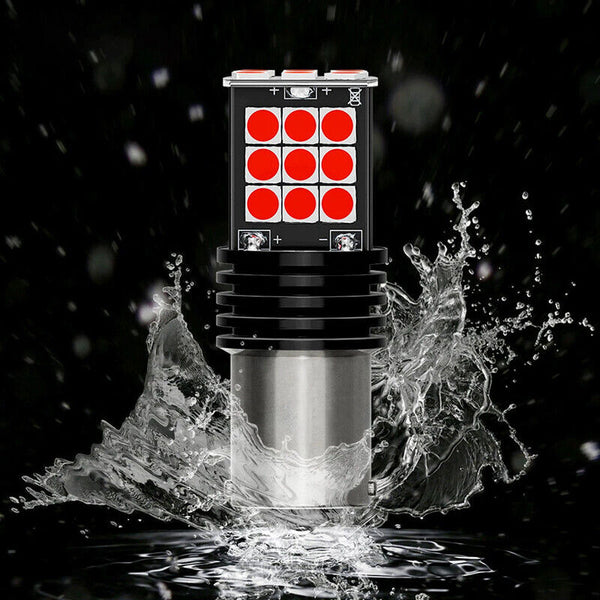 2X NEW BAY15D 1157 P21/5W RED 24 SAMSUNG LED BRAKE STOP TAIL LIGHT BULB GLOBE