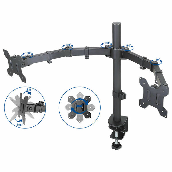 Monitor Stand Arm Dual Single LED TV Mount Bracket Holder 2 Arm Freestanding NEW - Lets Party