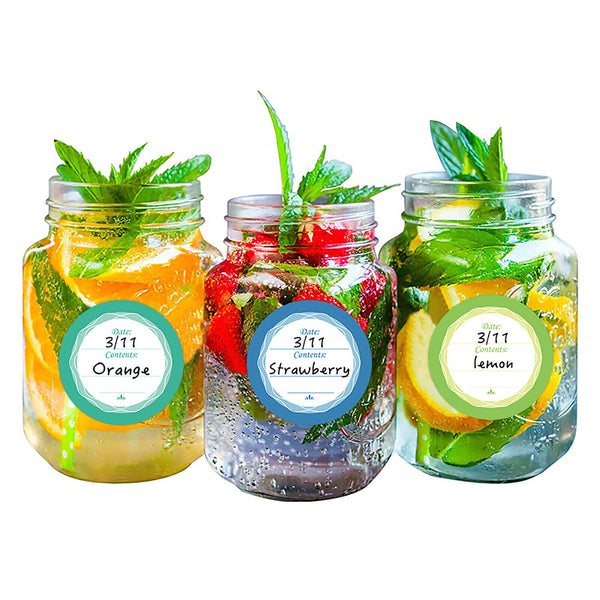 60PCS Printed Spice Jar and Pantry Label Set Date label Round Stickers Labels AU