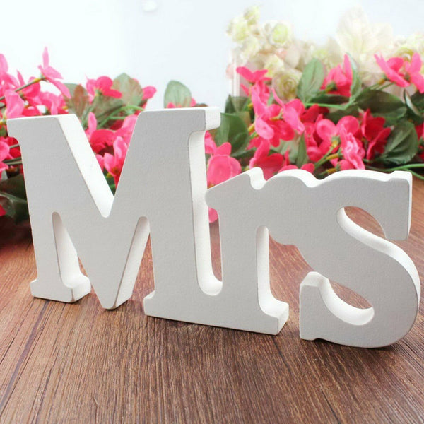 3x/set Wedding Letter Mr & Mrs Decor Props Married Wedding Events Party DIY Sign