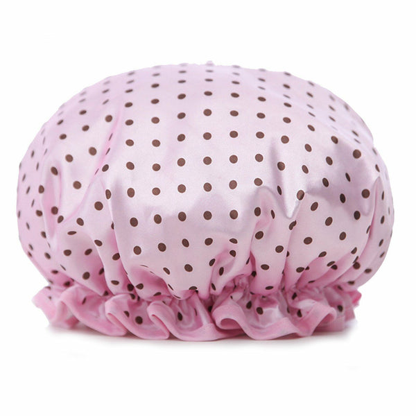 Double Layer Shower Cap Bath Hat Hair Care Women Sleep Waterproof Reusable AU