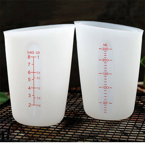 250/500ML Silicone Measuring Cup Resin Glue DIY Tool Jewelry Measuring Cup Spoon