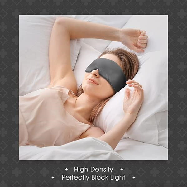 Eye Mask Silky Sleep Light Block Elastic Belt Blindfold Skin Friendly Soft Relax
