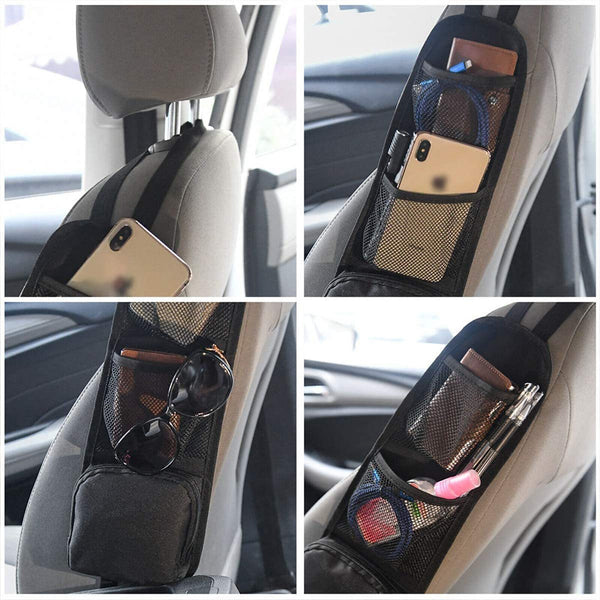 1/2x Car Seat Side Hanging Bag Phone Holder Net Storage Organizer Mesh Pocket AU