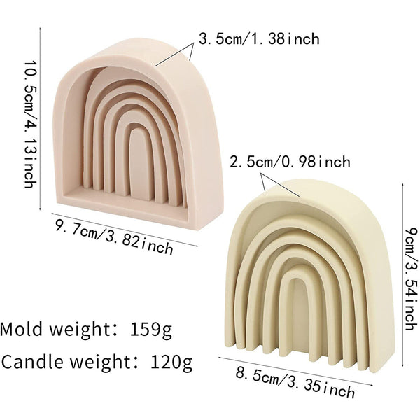 1Pc 3D Rainbow Bridge Shape Muffin Silicone Candle Mold DIY Gypsum Soap Mould AU