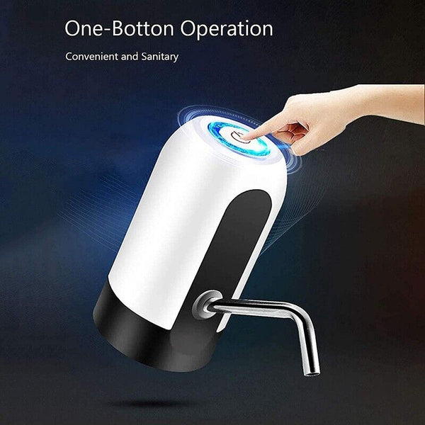 Electric Water Bottle Pump Dispenser Drinking USB Button Black White Drinking AU