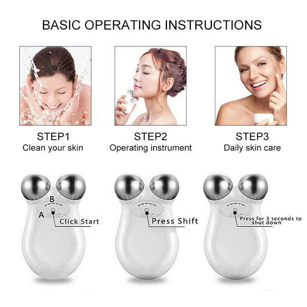 Microcurrent Face Skin Tightening Lifting Device Facial Beauty Machine AU Stock