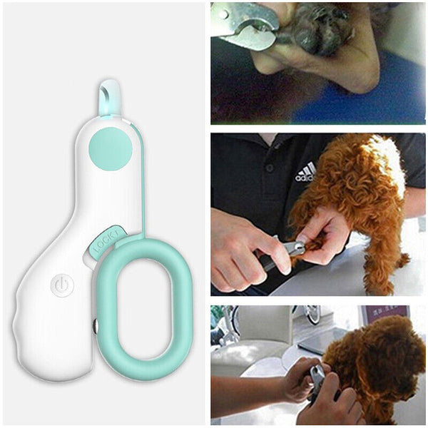 Pet Cat Dog Nail Toe Claw Clippers Scissors Trimmer Grooming Tool With LED Light