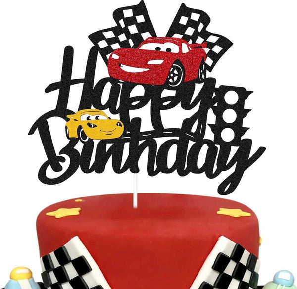 Cars Theme Party Supplies Set – Kids Birthday Banner, Balloons & Tableware Kit