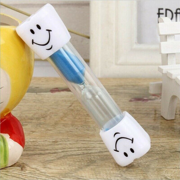 3 Mins Hourglass Sand Timer Kids Gifts Egg Kitchen Smiley Tooth Brushing Clock