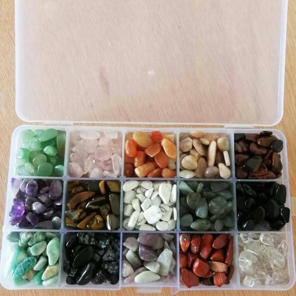 15 Styles Natural Gemstone Tumbled Crystal Rock Chips Chakra Wicca Jewelry Craft