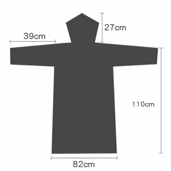 2pcs Clear Rain Coat Adult Rain Poncho Disposable Emergency Raincoat Plastic AU