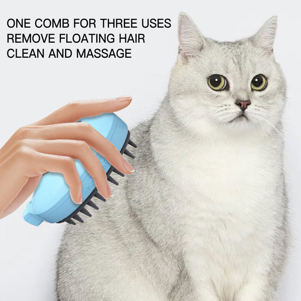 3 In 1 Electric Spray Massage Pet Comb Dog Hair Removal Comb Cat Steam Brush AU