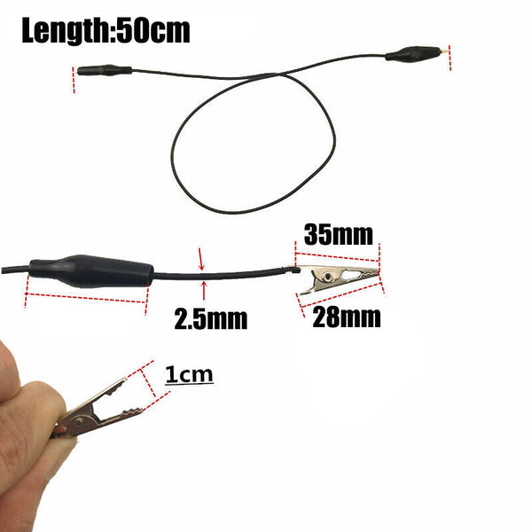 10PCS Electrical Alligator Clips Test lead Jumper Wire Crocodile Cable Wire AU